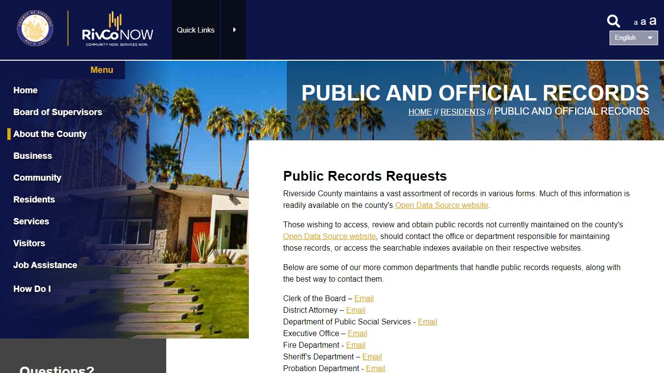 Public and Official Records | County of Riverside